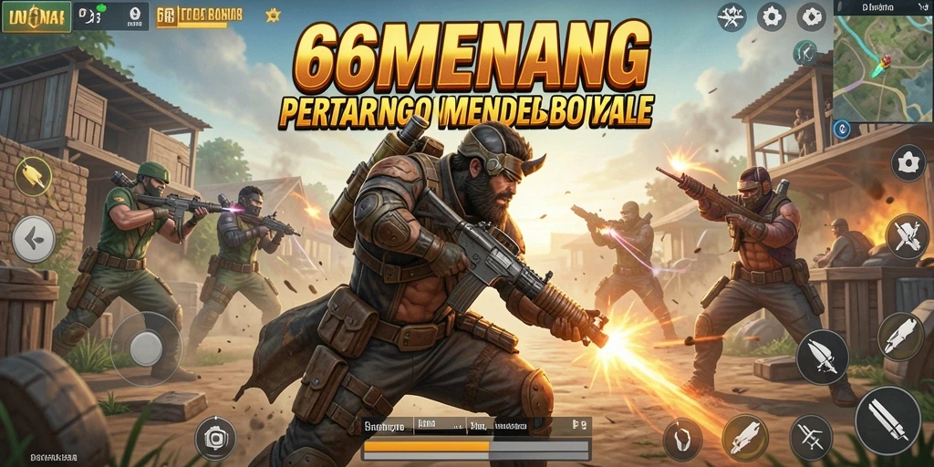 Screenshot gameplay <strong>66MENANG</strong> dengan aksi pertempuran seru.