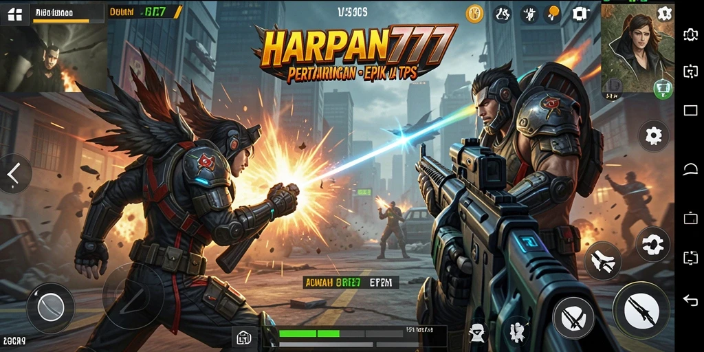 Tampilan gameplay menegangkan di HARAPAN777 dengan aksi seru.