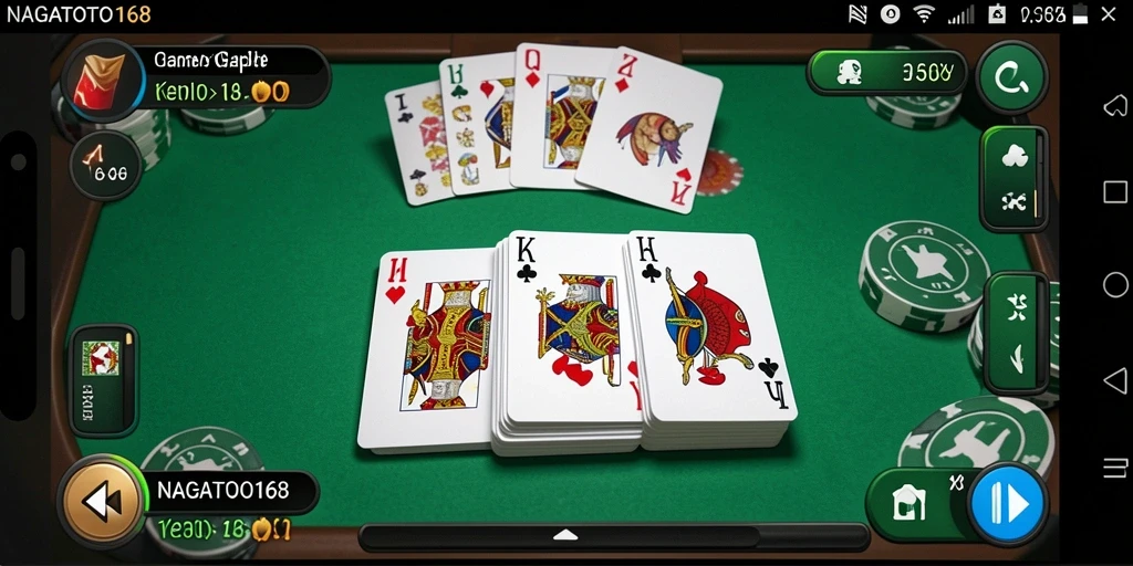 Tampilan gameplay seru NAGATOTO168 dengan berbagai pilihan mode Gaple.