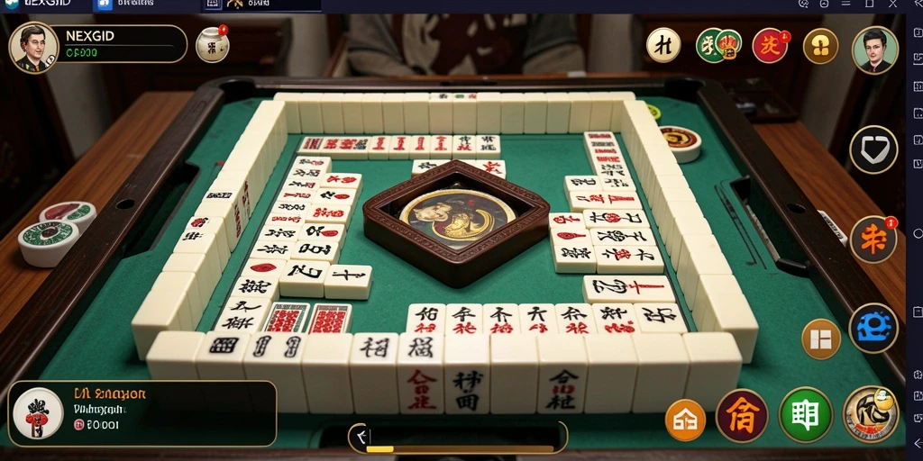 Tampilan gameplay menarik dari NEXGID dengan desain tile Mahjong.