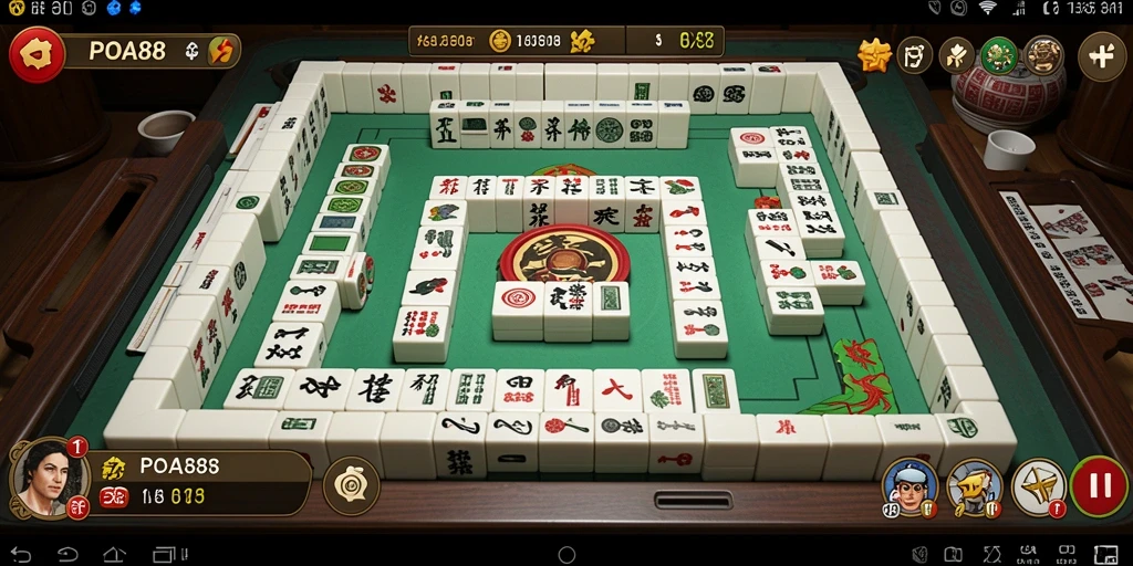 Tampilan gameplay menarik dari permainan Mahjong POA88.