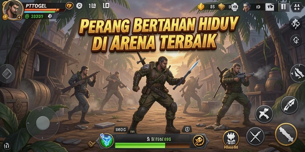 Tampilan seru gameplay PTTOGEL dalam pertempuran Battle Royale.