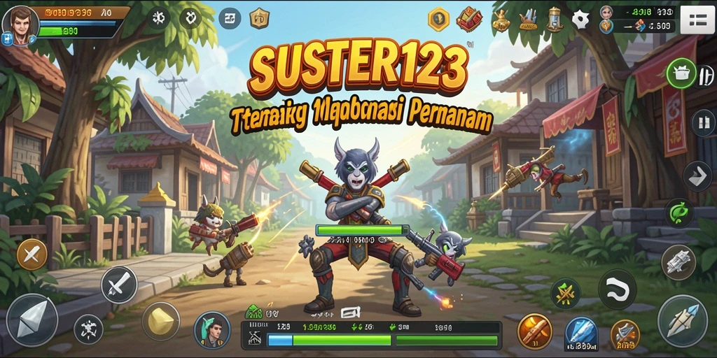Tampilan dinamis gameplay SUSTER123 dengan taktik yang seru.