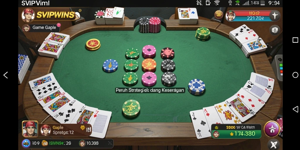 Tampilan gameplay Gaple yang seru dan interaktif.